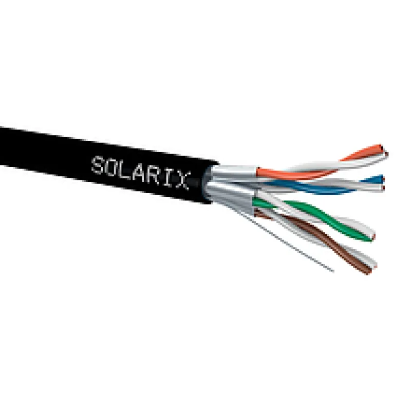 Inštalačný kábel Solarix CAT6A STP PE Fca 500m/ cievka vonkajší SXKD-6A…