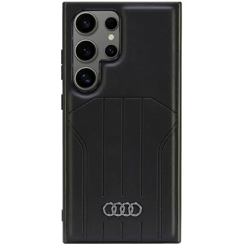 Audi Synthetic Leather MagSafe S24 Ultra S928 čierno/čierne pevné puzdro AU-TPUPCMS24U-Q5/D1-BK
