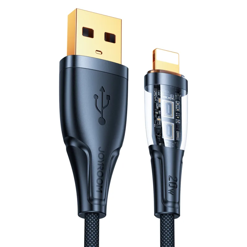 Kábel Joyroom Star-Cloud Series A3 USB-A / Lightning 2,4 A 1,2 m s inteligentným prepínačom – čierny