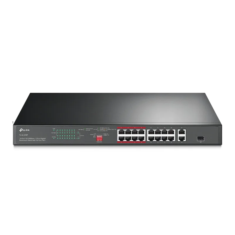 TP-Link TL-SL1218P 16xFE POE+ 150W 2xGb nonPOE, 1xSFP CCTV switch TL…
