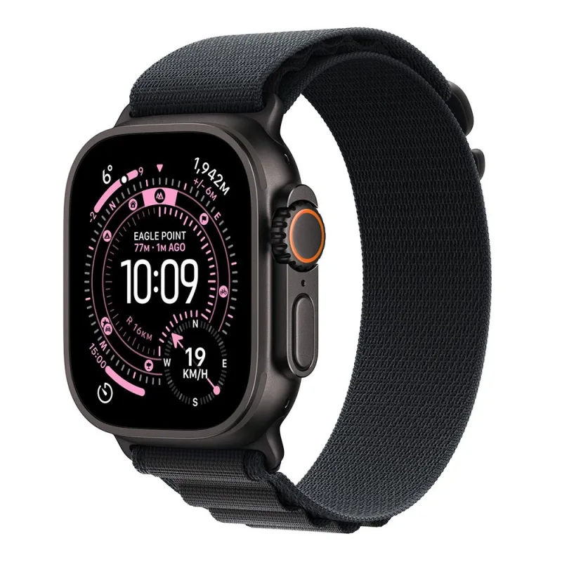 Apple Watch Ultra 3 GPS + Cellular 49mm Čierny titán s čiernym alpským ťahom - M