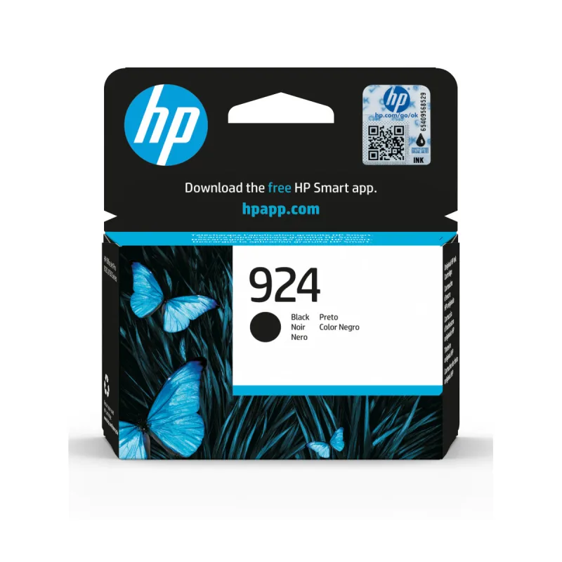 HP 924 ink. náplň čierna, 4K0U6NE 4K0U6NE