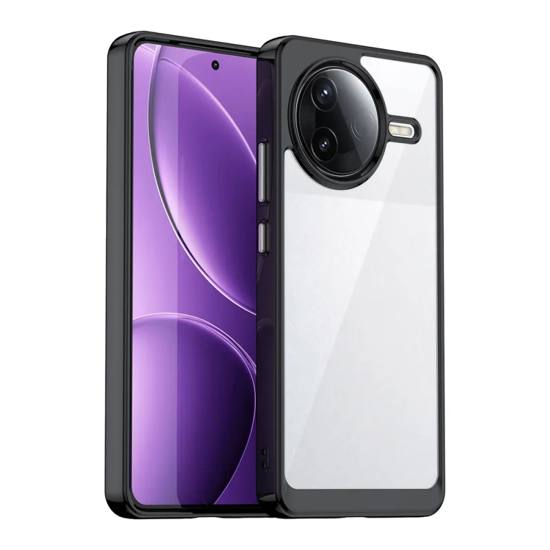 Puzdro Outer Space s gélovým rámom pre Xiaomi Poco F7 Ultra - čierne