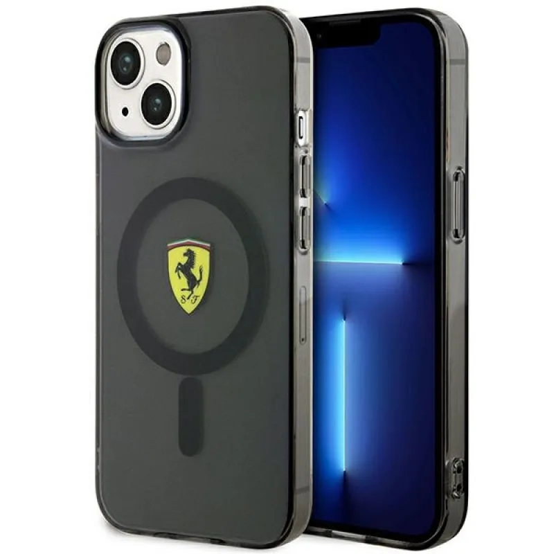 Ferrari FEHMP14MURKK iPhone 14 Plus 6,7" čierno/čierne pevné puzdro Translucent Magsafe