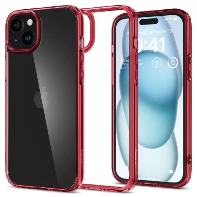 Spigen kryt Ultra Hybrid pre iPhone 15 - Red Crystal ACS06794