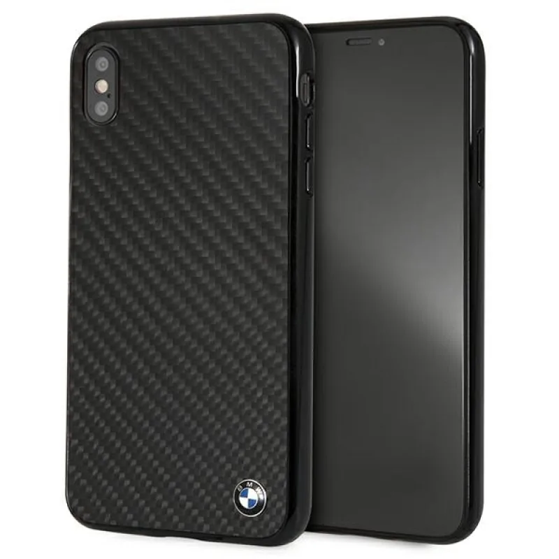 Karbónové puzdro BMW Siganture pre iPhone Xs Max - čierne