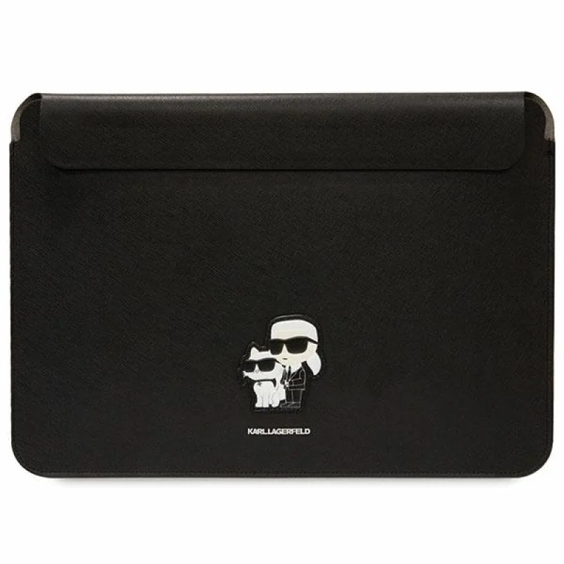 Karl Lagerfeld Puzdro Saffiano Karl&Choupette na 14" notebook - čierne