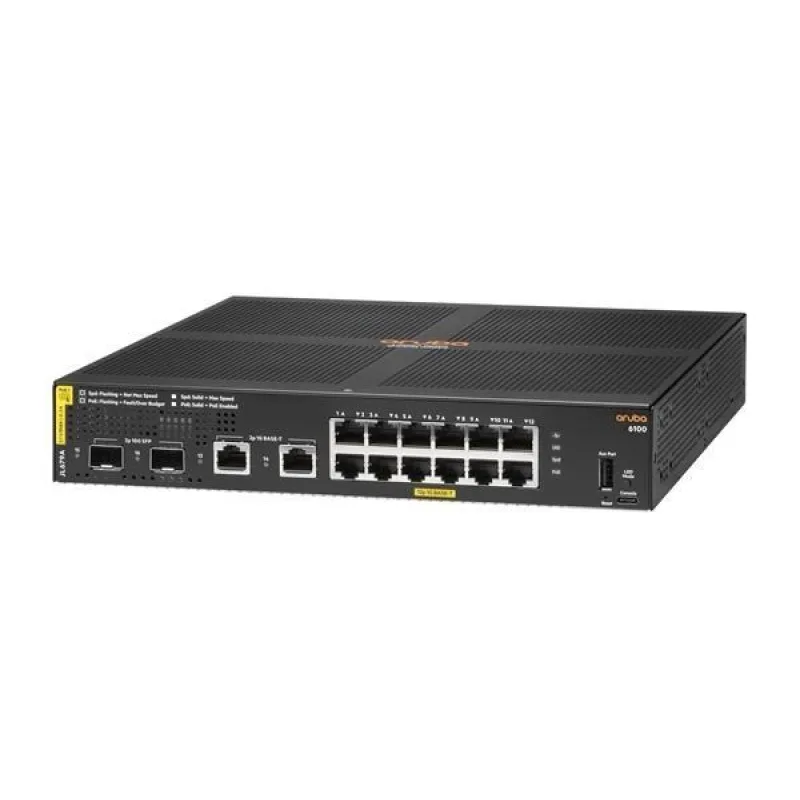 Aruba 6100 12G Class4 PoE 2G/ 2SFP+ 139W Switch JL679A RENEW JL679AR#ABB