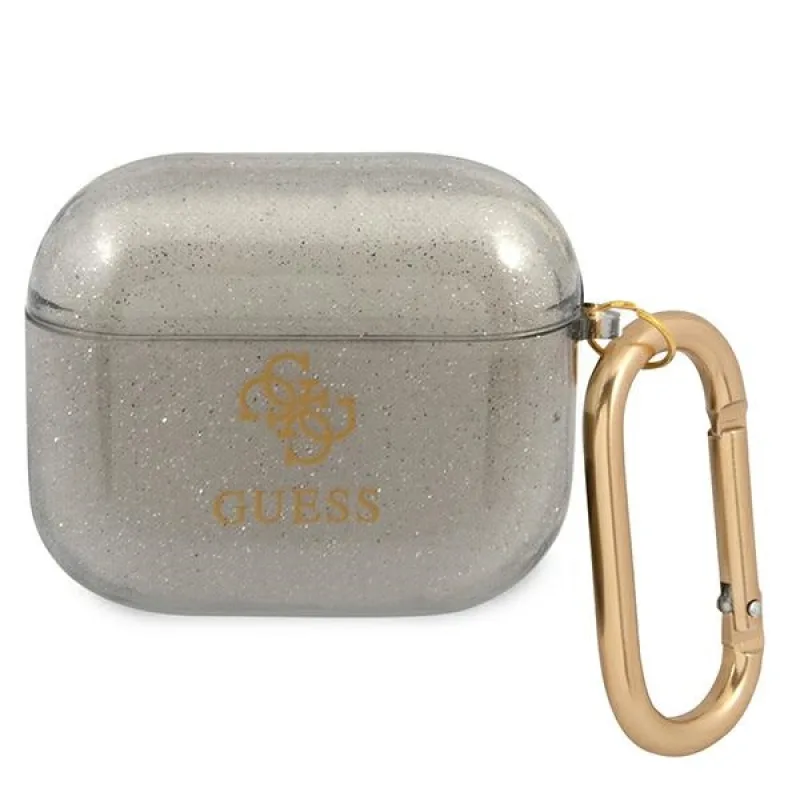 Guess GUA3UCG4GK kryt AirPods 3 black/black Glitter Collection