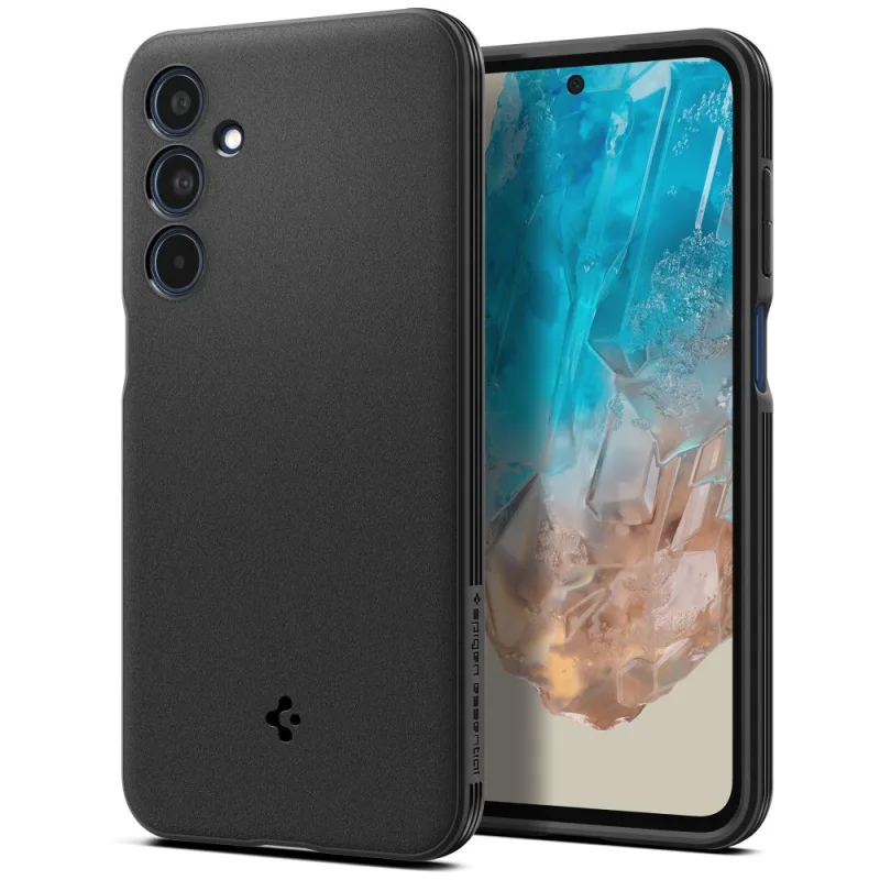 Puzdro Spigen Essential SandBlast pre Samsung Galaxy M35 5G – čierne