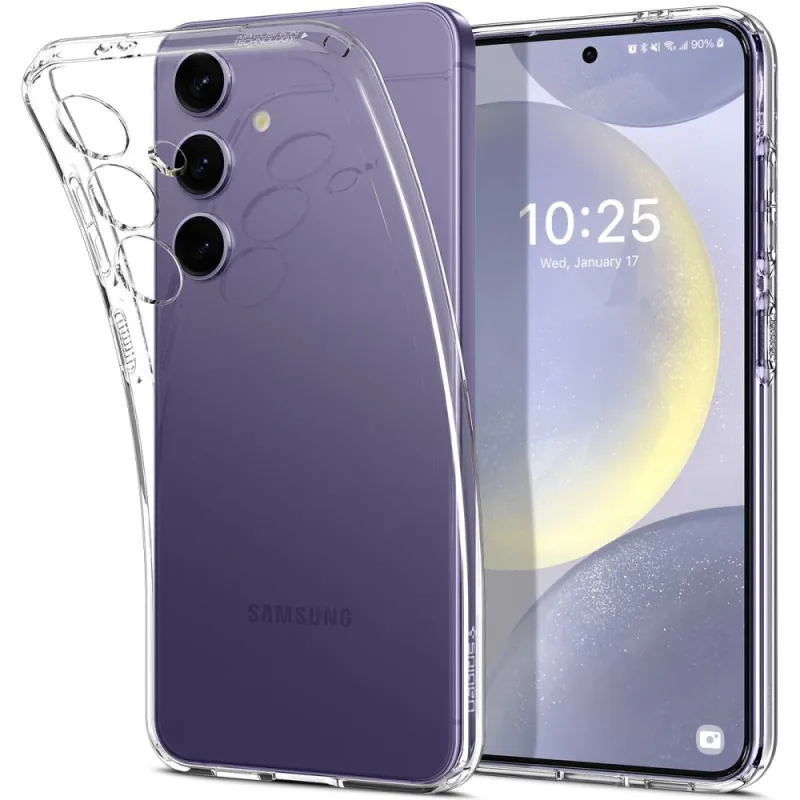 Puzdro Spigen z tekutých kryštálov pre Samsung Galaxy S24 – priehľadné