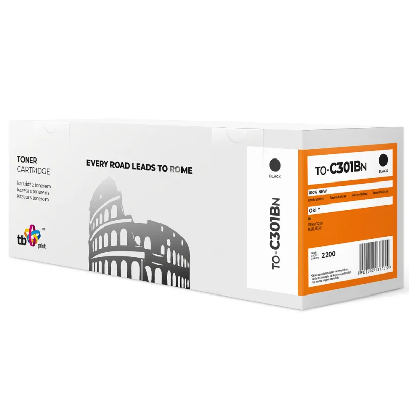 Toner TB kompatibilný s OKI C301 TO-C301BN BK TO-C301BN