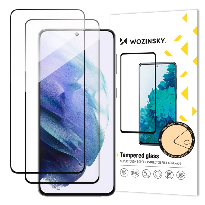 Wozinsky 2x celoplošné tvrdené sklo Samsung Galaxy S23+ 9H celoobrazovkové tvrdené sklo s čiernym rámom