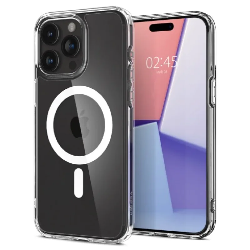 Spigen kryt Crystal Hybrid Magsafe pre iPhone 15 Pro - White