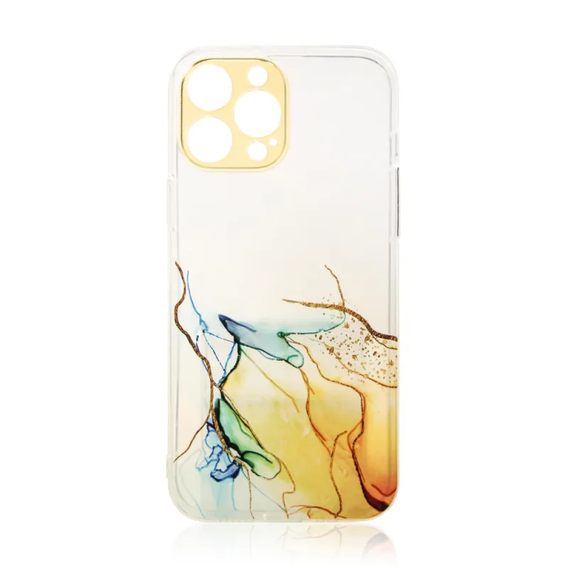 Mramorový kryt na Samsung Galaxy A12 5G Gélový kryt Orange Marble