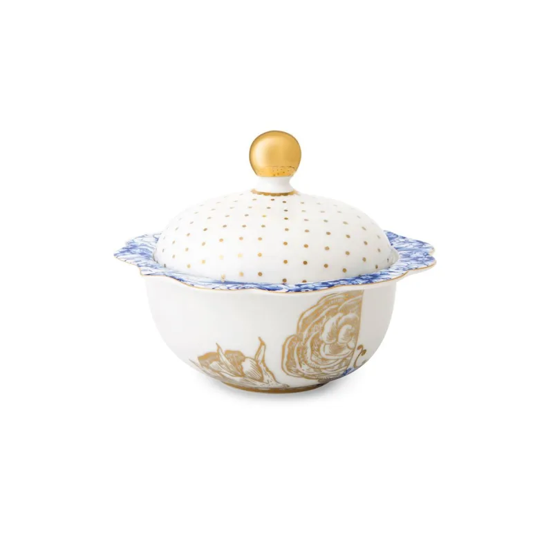 Pip Studio Royal White cukřenka 235ml, bílo-modrá