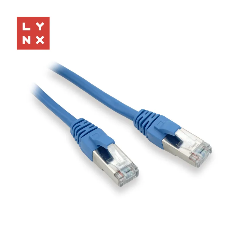 LYNX FTP patch kabel Cat5e PVC, CCA, 5m, modrý LX-FTP5E-050-BLUE