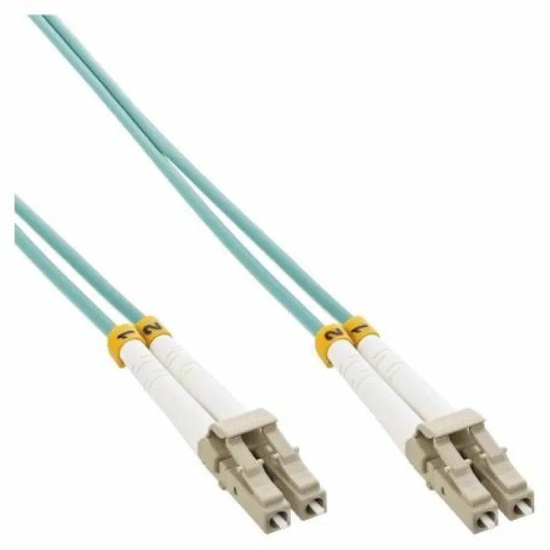 Optický kábel LC-LC, 2m Duplex OM3(50/125µm), LSOH, 3mm, tyrkysový S1802