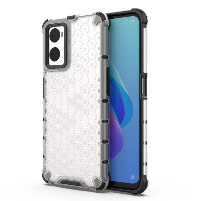 Voštinové puzdro pancierový kryt s gélovým rámom Oppo A76 / Oppo A36 / Realme 9i transparent
