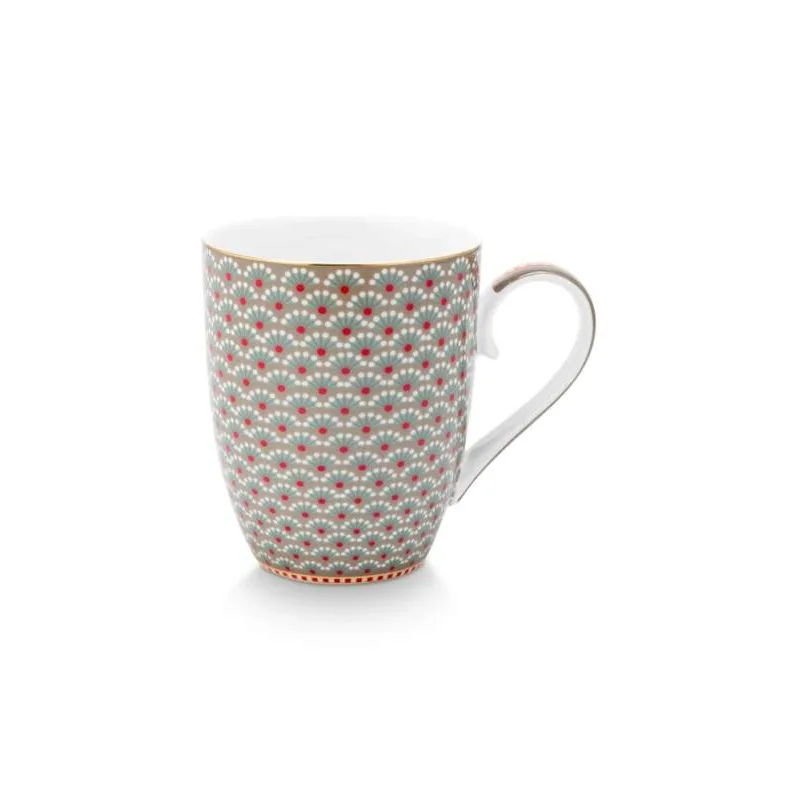Pip Studio Blooming Tales hrnek 350 ml, khaki