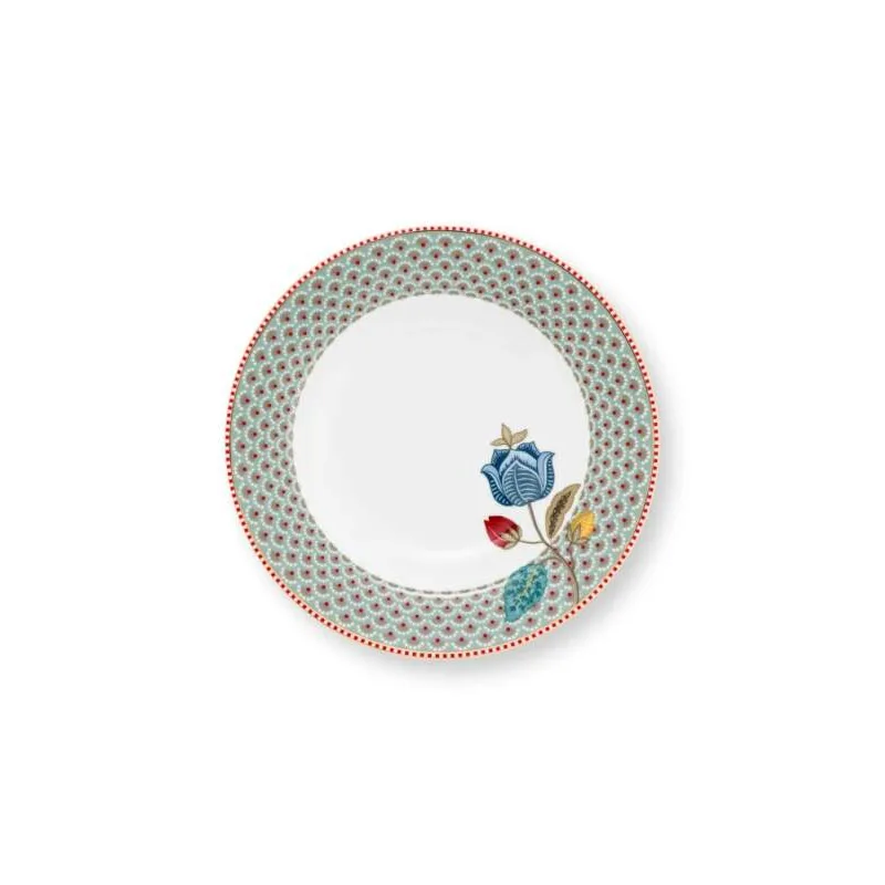 Pip Studio Blooming Tales talíř Ø21,5 cm, modrý