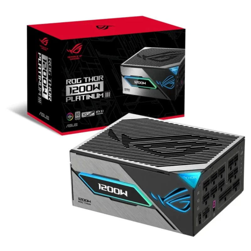 ASUS zdroj ROG Thor 1200W Platinum III, 135mm, 80Plus Platinum, ATX 3…