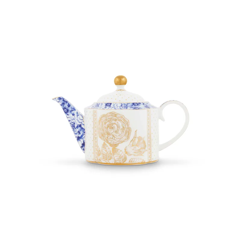 Pip Studio Royal White čajová konvice 900ml, bílá