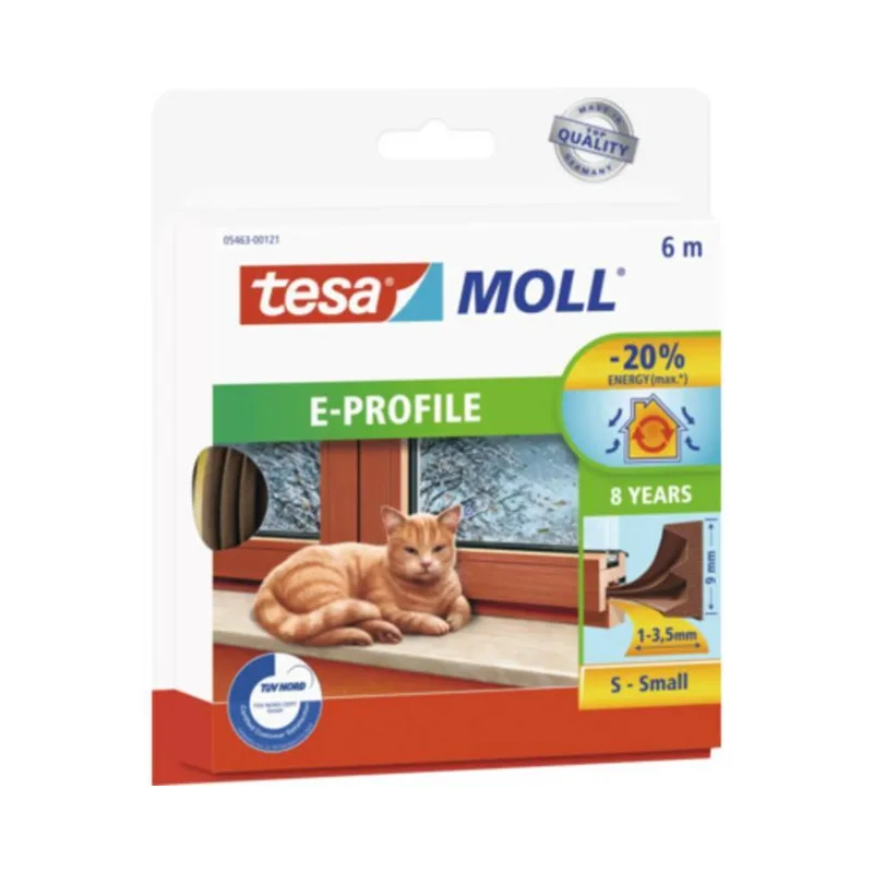 Tesnenie tesa profil E, hnedé, L-6 m