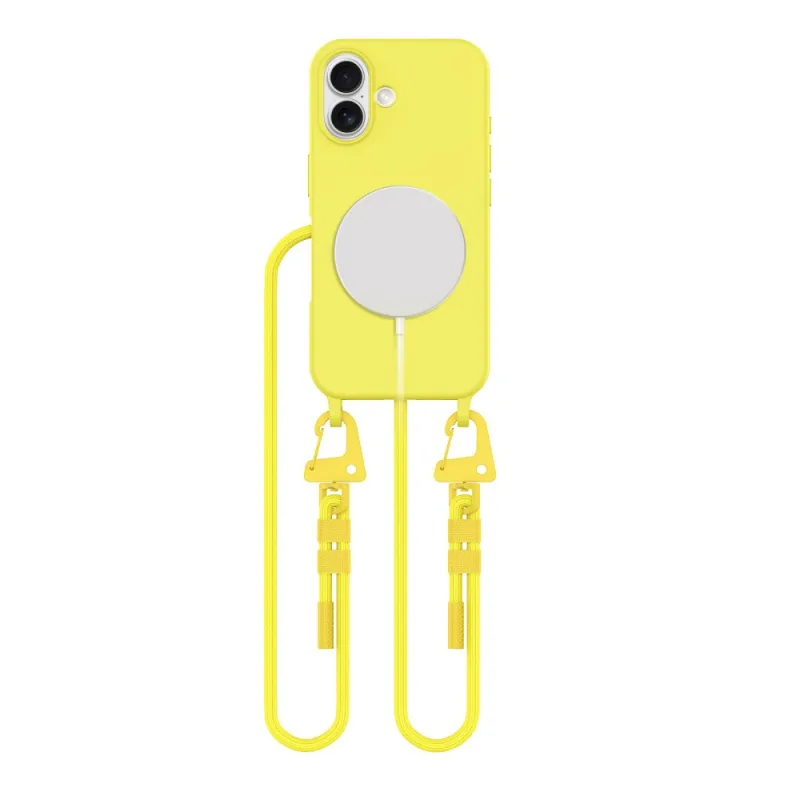 Puzdro Tech-Protect MagNecklace MagSafe so šnúrkou pre iPhone 16 – žlté