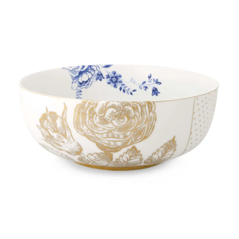 Pip Studio Royal White miska ∅23cm, bílo-modrá