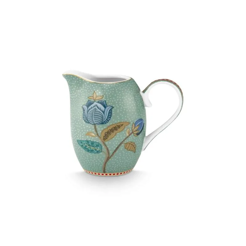 Pip Studio Blooming Tales mlékovka 250ml, modrá