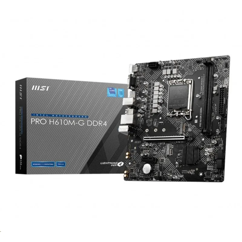 BAZAR - MSI MB Sc LGA1700 PRO H610M-G DDR4, Intel H610, 2xDDR4, 1xDP, …