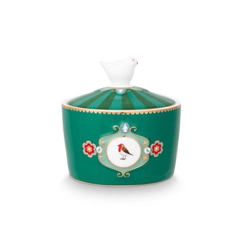 Pip Studio Love Birds cukřenka 300ml, zelená