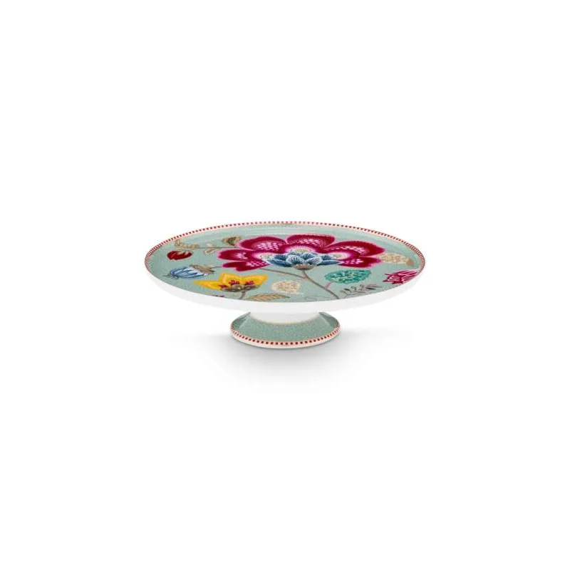 Pip Studio Blooming Tales dortový podnos Ø21cm, modrý