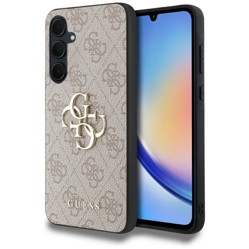 Puzdro Guess 4G Big Metal Logo pre Samsung Galaxy A35 - ružové