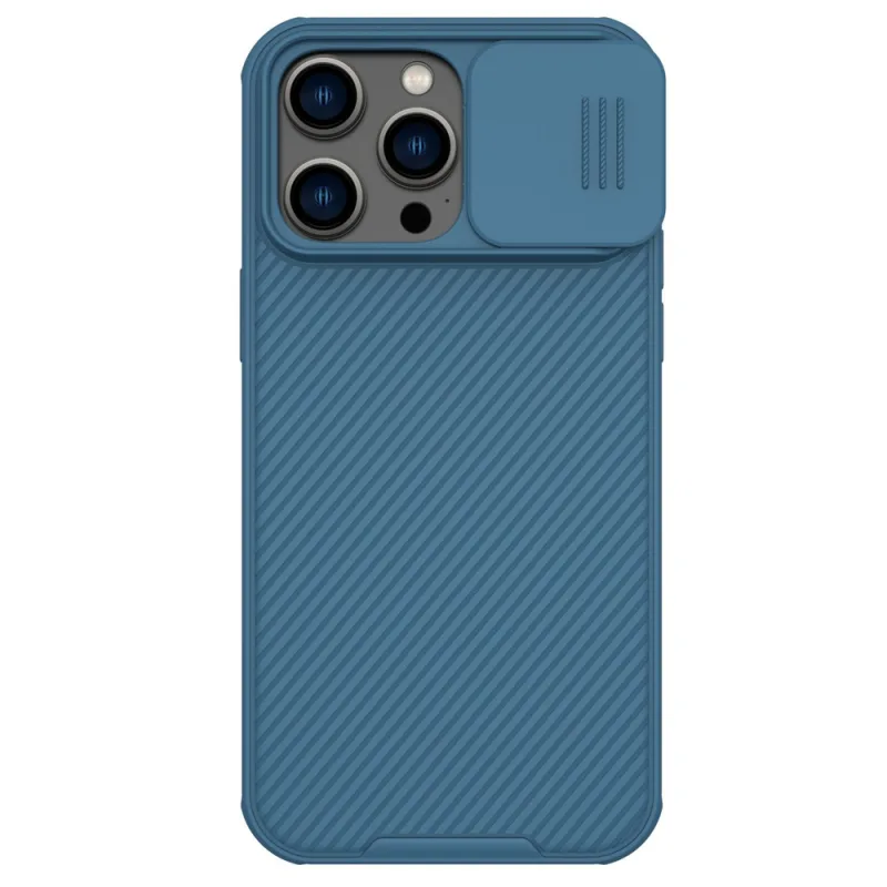 Puzdro Nillkin CamShield Pro Case iPhone 14 Pro Max Armored Cover Ochranný kryt fotoaparátu modrý