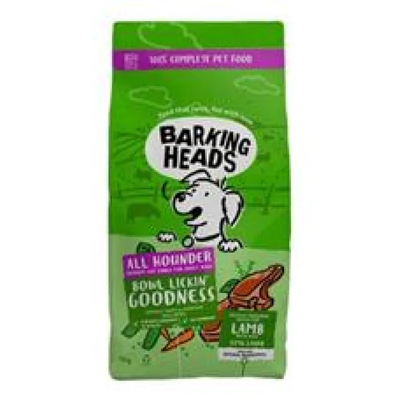 BARKING HEADS All Hounder Bowl Lickin Good Lamb 2kg - poškozený obal - 1ks skladem