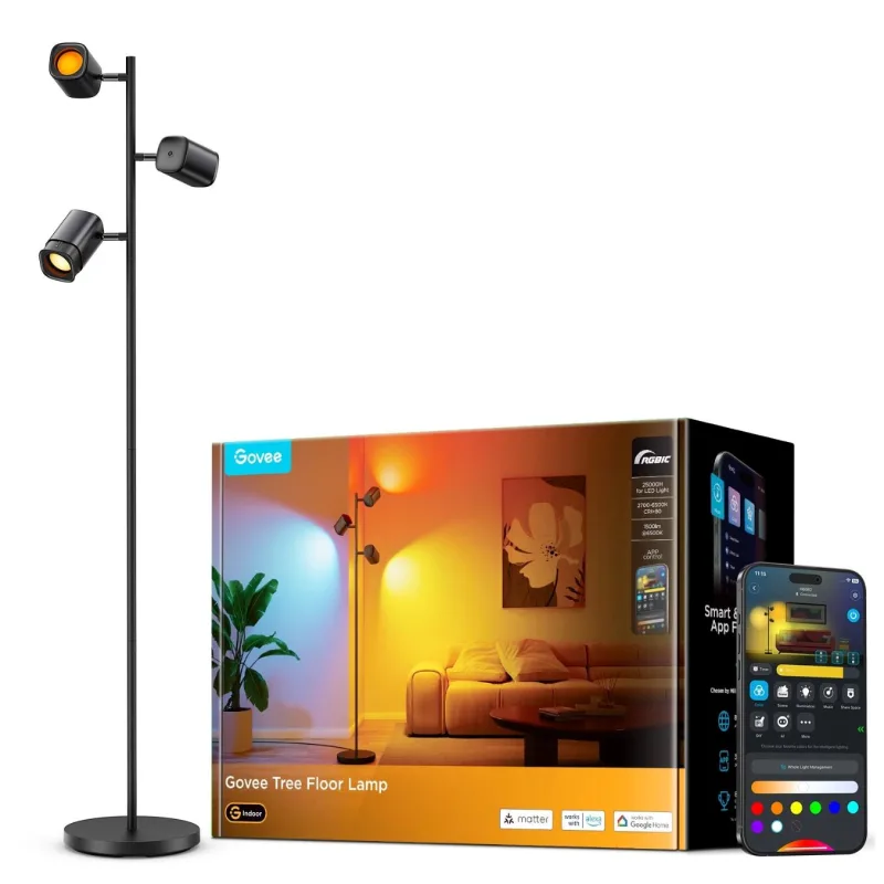 BAZAR - Govee Tree Lamp RGBICWW stojací lampa Matter - Poškozený obal …