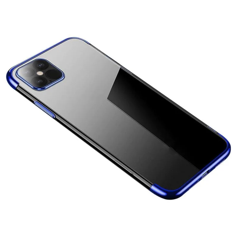Clear Color puzdro gélový obal puzdro s kovovým rámom Xiaomi Redmi Note 11 Pro 5G / 11 Pro modrý