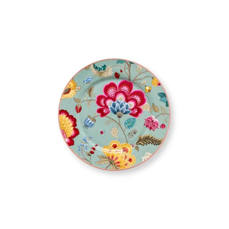 Pip Studio Blooming Tales talíř Ø32 cm, modrý