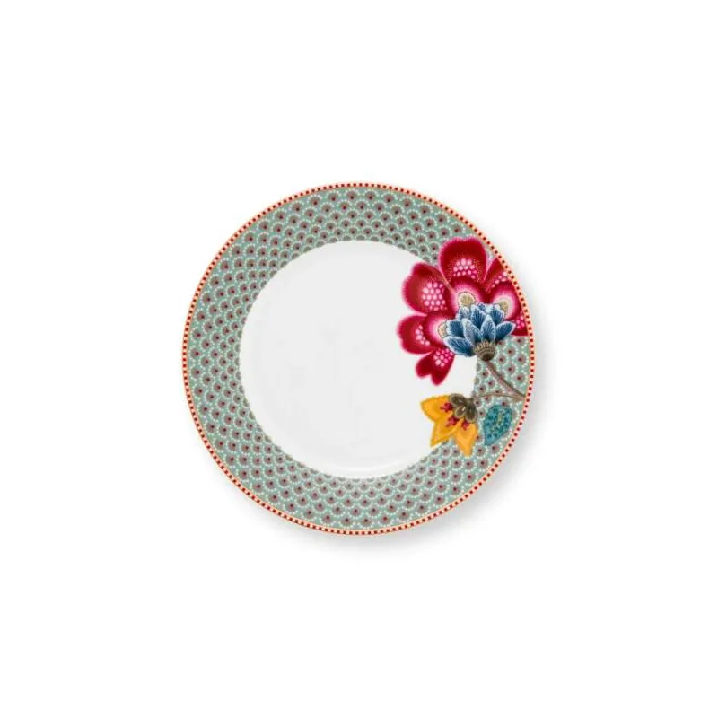 Pip Studio Blooming Tales talíř Ø21cm, modrý