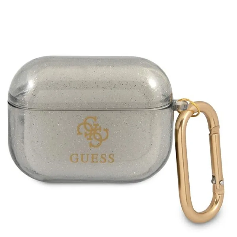 Guess GUAPUCG4GK kryt AirPods Pro black/black Glitter Collection