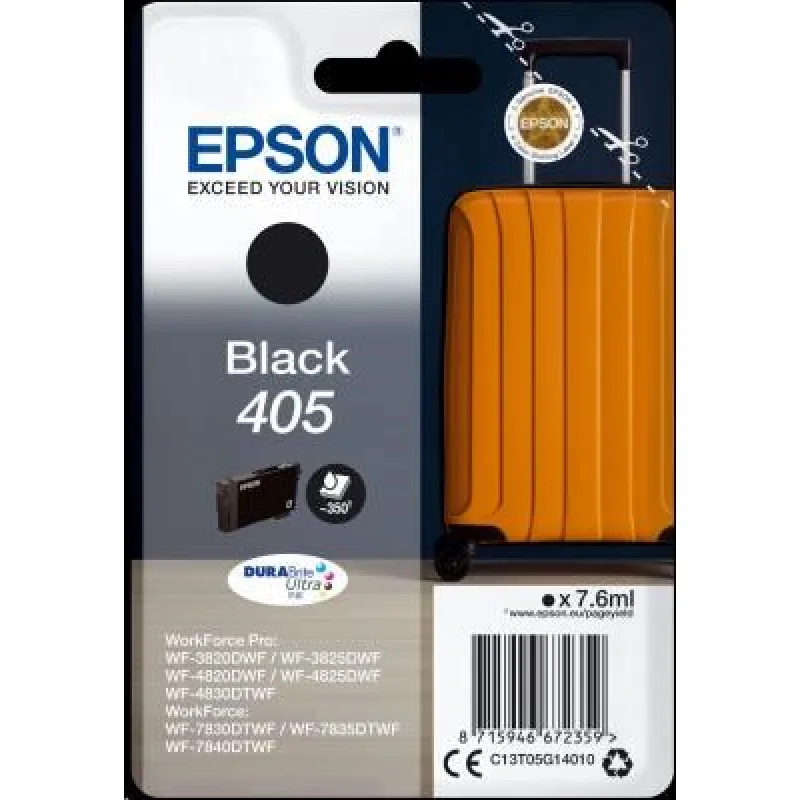 Atrament EPSON Single Pack Black 405 Durabrite Ultra C13T05G14010