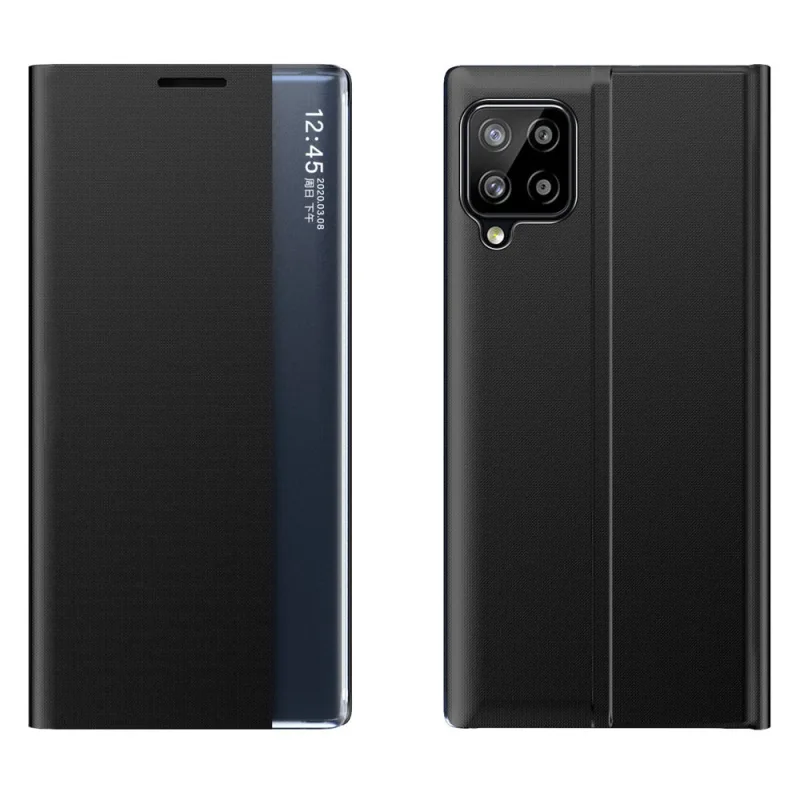 Sleep Case Puzdro typu Bookcase s inteligentným okienkom pre Samsung Galaxy A22 4G čierne