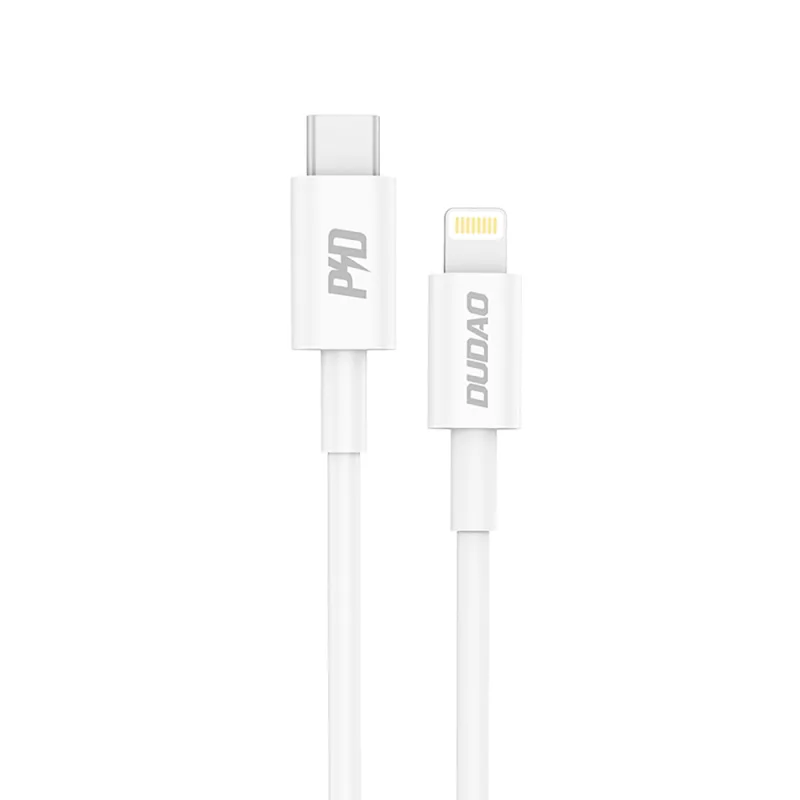 Dudao L6X USB-C - Lightning PD 20W 1m kábel - biely