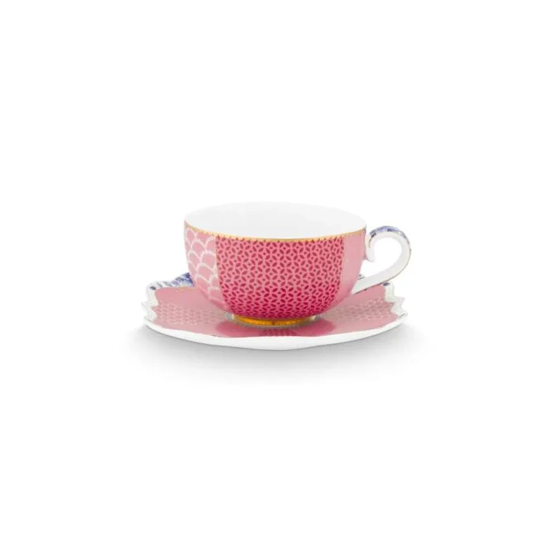 Pip Studio Royal Multi espresso šálek s podšálkem 100ml, růžový