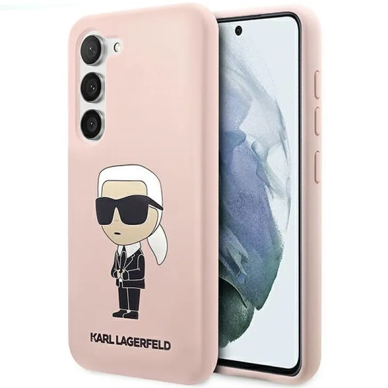 Karl Lagerfeld KLHCS23SSNIKBCP S23 S911 pevné puzdro ružové/ružové silikónový Ikonik