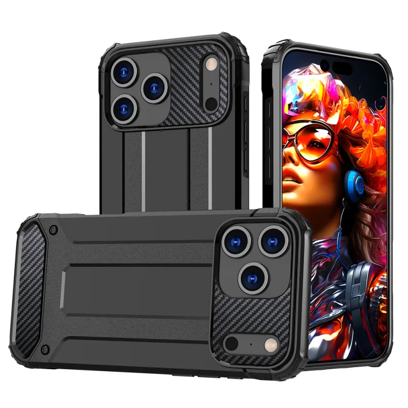Kryt Hybrid Armor pre iPhone 17 Pro – čierny