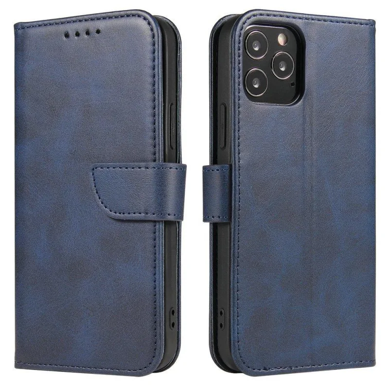 Magnet Case elegantný obal puzdra s chlopňou a funkciou stojana Poco M4 Pro 5G modrý