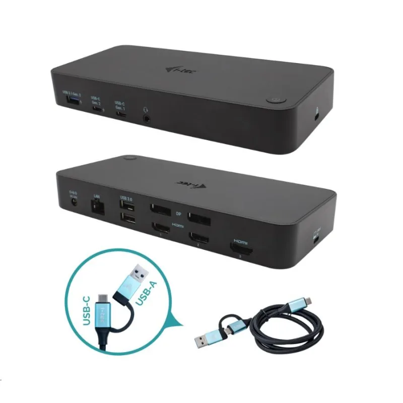 iTec USB 3.0 / USB-C / Thunderbolt, 3x 4K dokovacia stanica + Power…